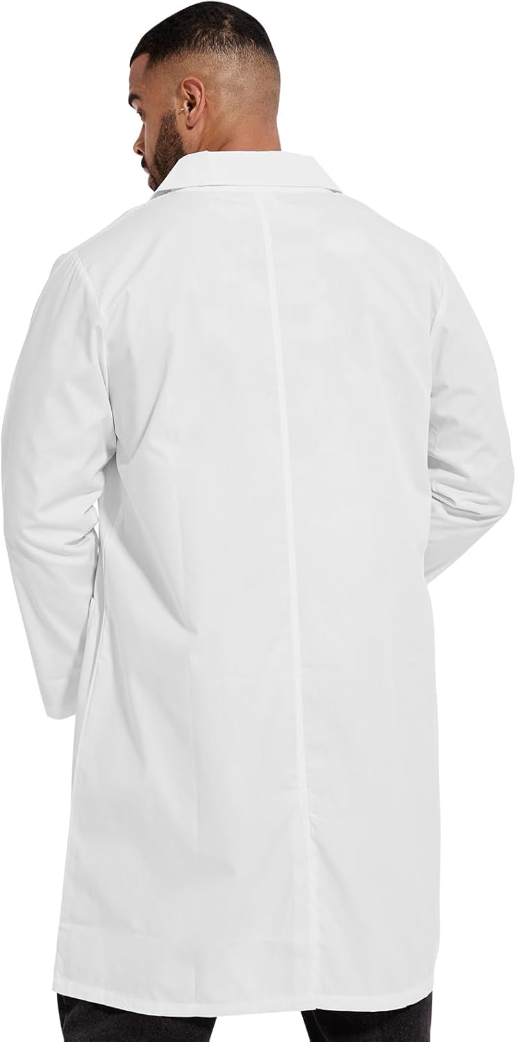 JONATHAN UNIFORM Store Professional Lab Coat for Men, Long-Sleeve, Unisex White Lab Coat, Adult Men's White Lab Coat with 3 Pockets - Image 4